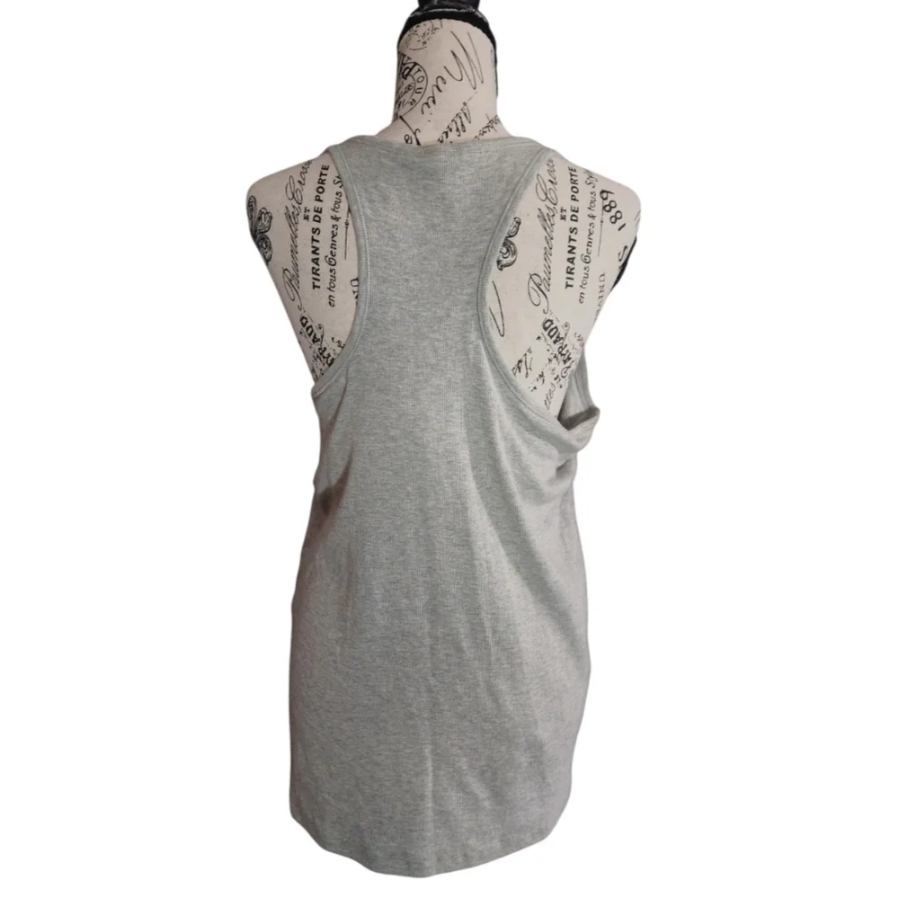 NWT GAP Grey Ribbed Shelf-Bra Tank Top Size XX-Large - Picture 2 of 4